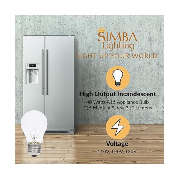 Simba Lighting Bombilla para electrodomésticos A15 de 40_2
