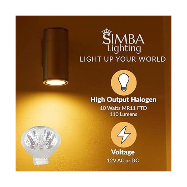 Simba Lighting Bombillas halógenas MR11 de 10 W y 12