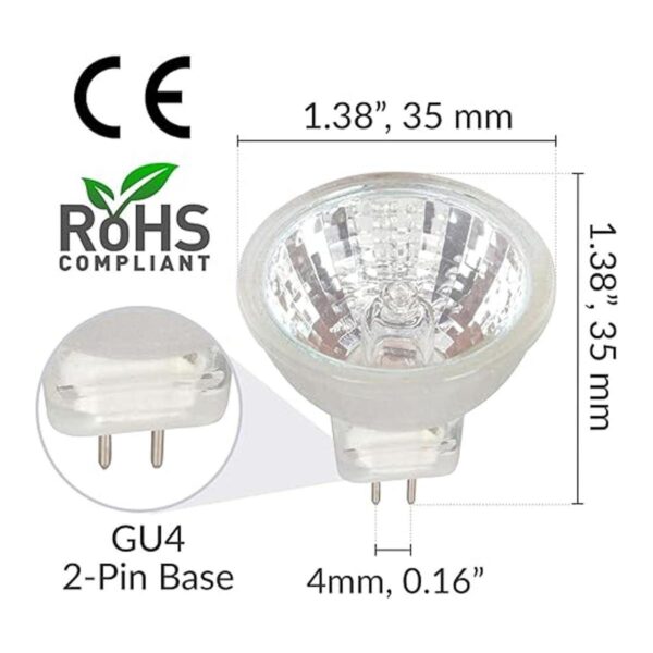 Simba Lighting Bombillas halógenas MR11 de 10 W y 12