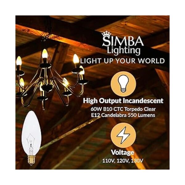 Simba Lighting Candelabra Torpedo Bombillas