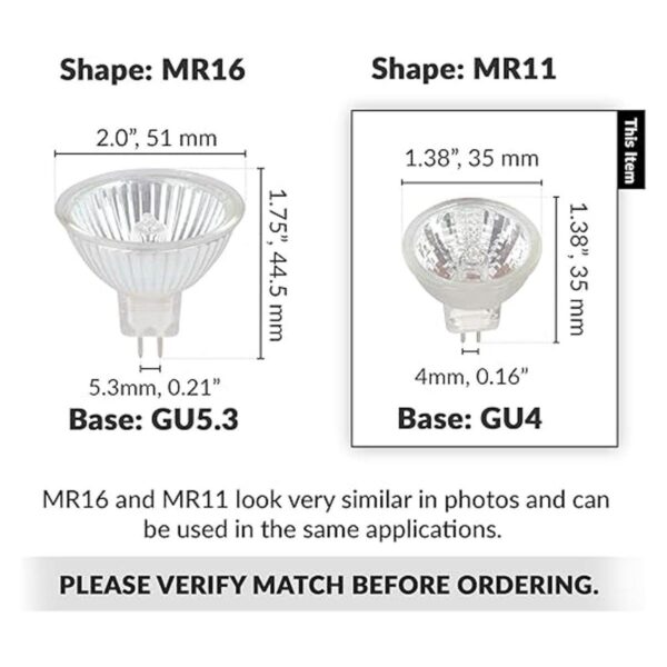 Simba Lighting Bombillas halógenas MR11 de 10 W y 12