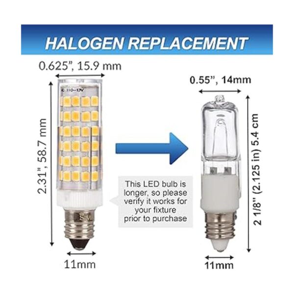 Simba Lighting LED E11 T4 MiniCandelabra JD Light Bulb 5W