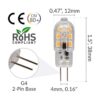 Simba Lighting Bombilla LED G4 paquete de 5 1.5W T3 20W