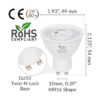 Simba Lighting Bombilla LED GU10 de 5 W regulable paquete