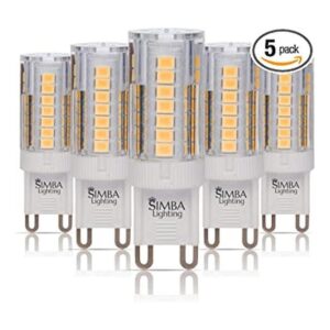 Simba Lighting Bombilla LED G9 paquete de 5 4 W T4 40 W