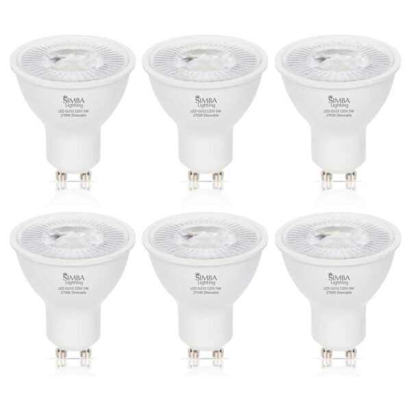 Simba Lighting Bombilla LED GU10 de 5 W regulable paquete
