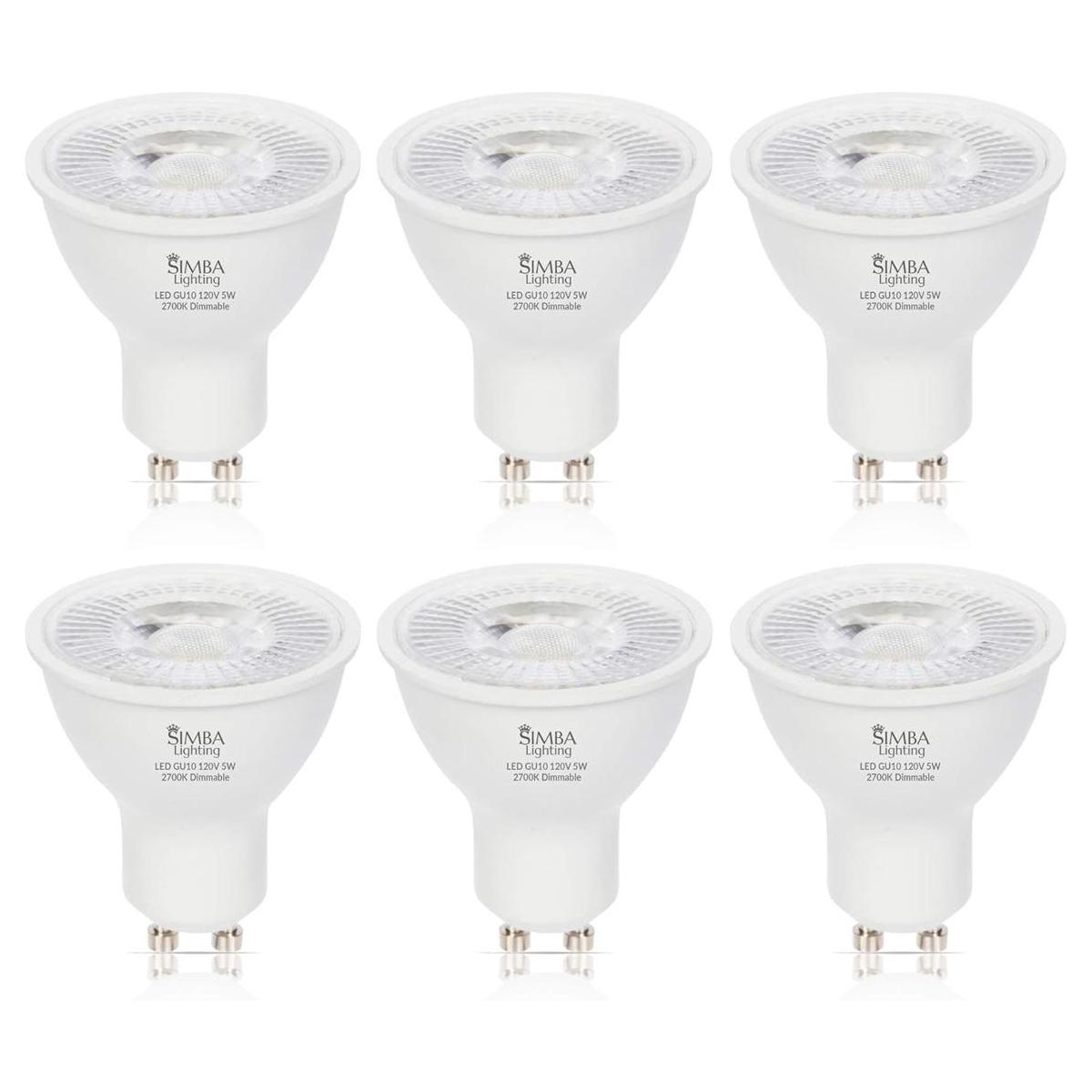 Simba Lighting Bombilla LED GU10 de 5 W regulable paquete