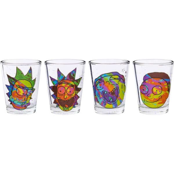 Silver Buffalo Rick and Morty Colorful Faces Juego de 4_1