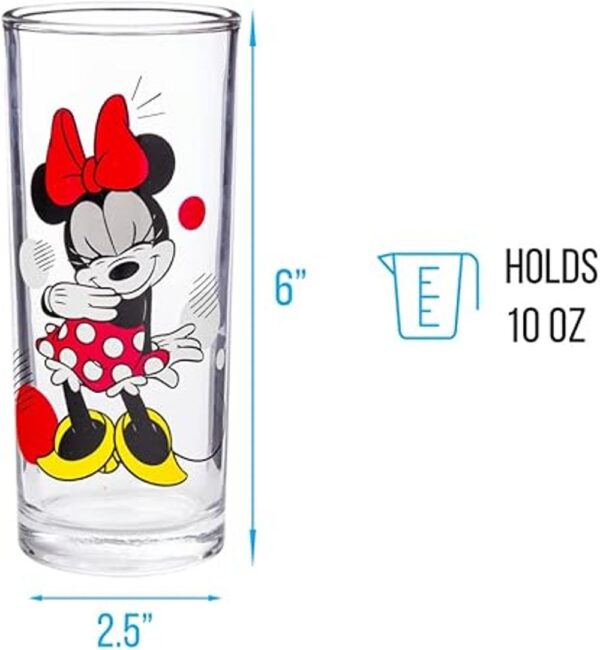 Silver Buffalo Disney Minnie Red Stripe Dots Juego de 4_2