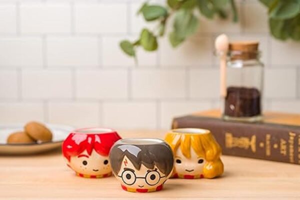 Silver Buffalo Harry Potter Hermione Ron Juego de 3 tazas_3