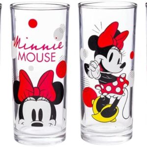 Silver Buffalo Disney Minnie Red Stripe Dots Juego de 4_1