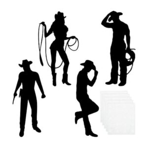 Siluetas de vaquero recortes de vaquero decoración de