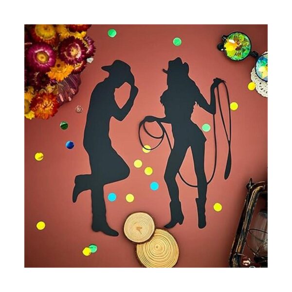 Siluetas de vaquero recortes de vaquero decoración de