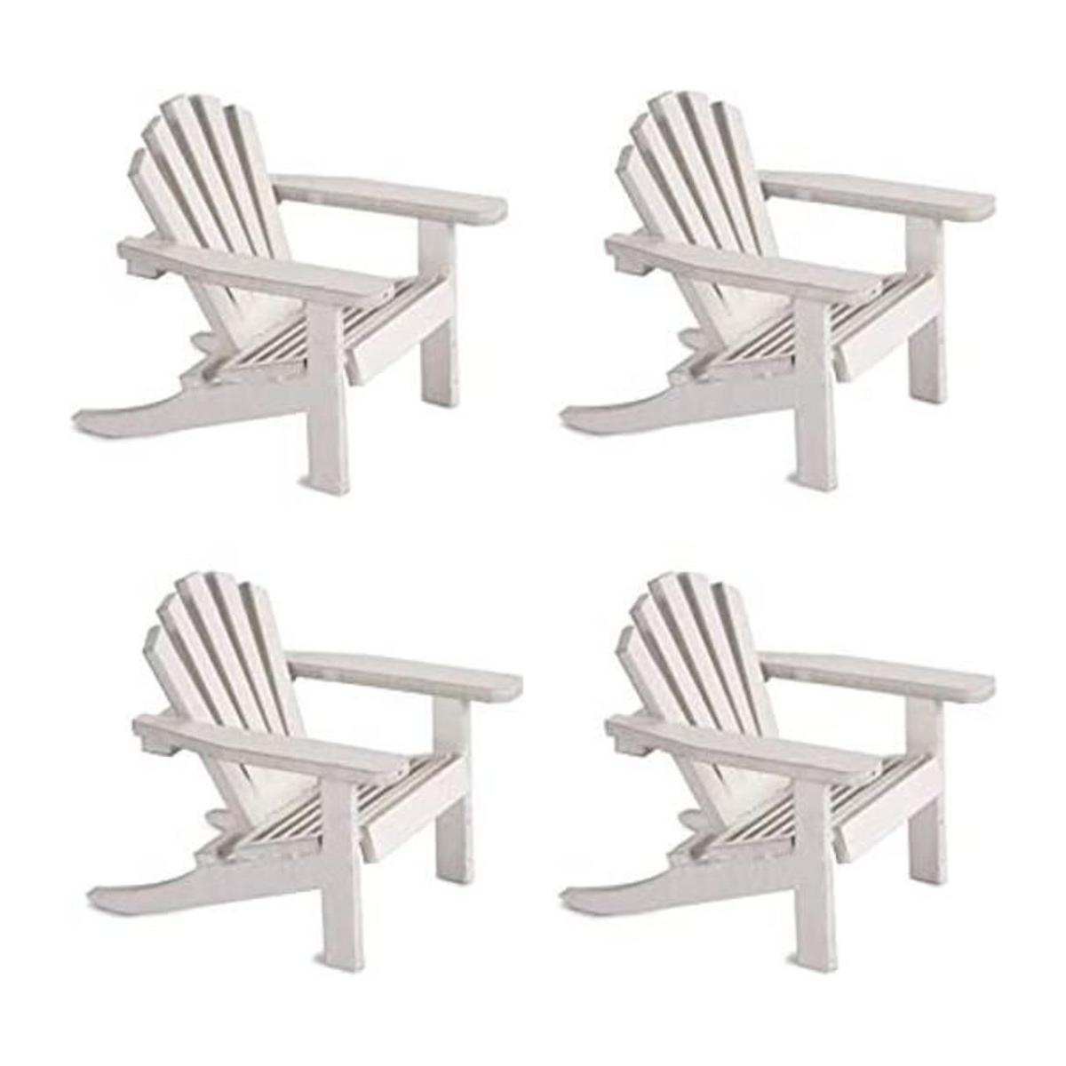 Silla en miniatura Adirondack de madera Decoración para