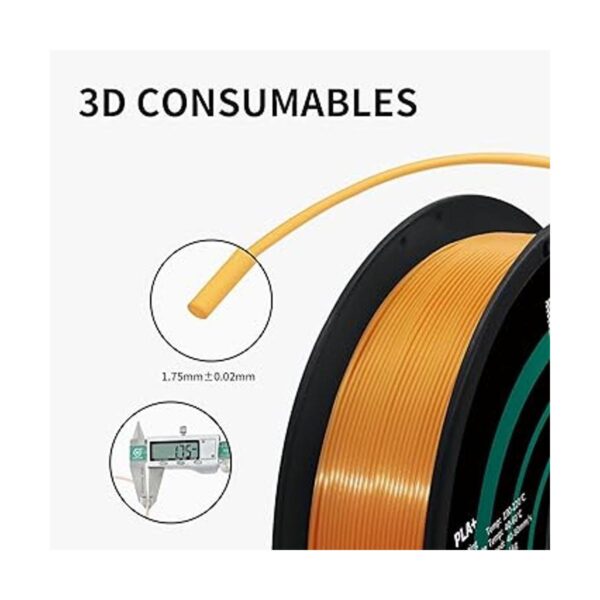 Silk Gold Filamento para impresora 3D PLA de 0.069 in_4