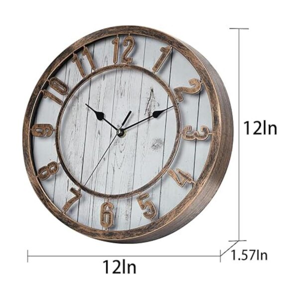 Silentime Reloj de pared vintage y retro de 12 pulgadas_6