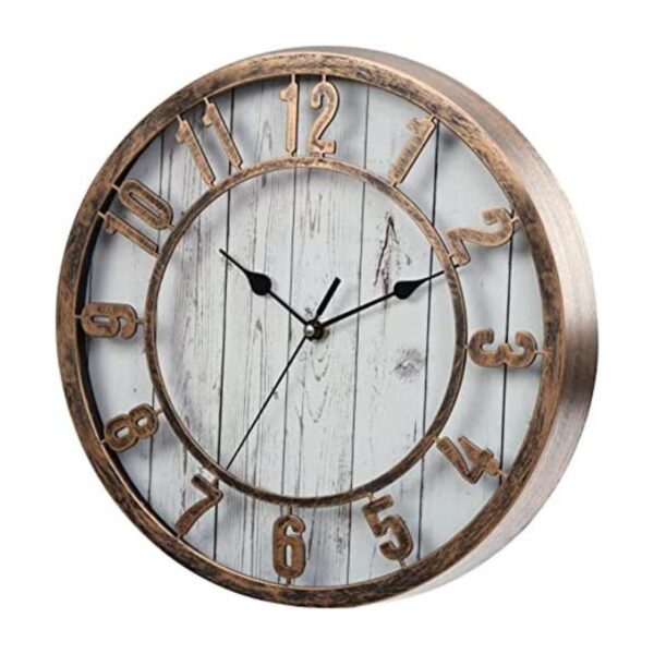 Silentime Reloj de pared vintage y retro de 12 pulgadas_1