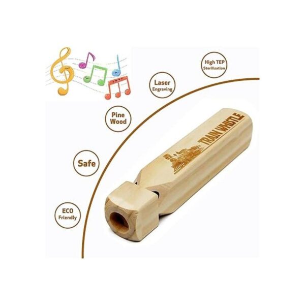 Silbato de tren de madera paquete de 2 4 tonos para_3