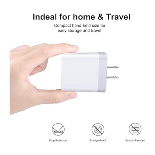 Sicodo Cargador de pared USB con 4 puertos 2 unidades_3