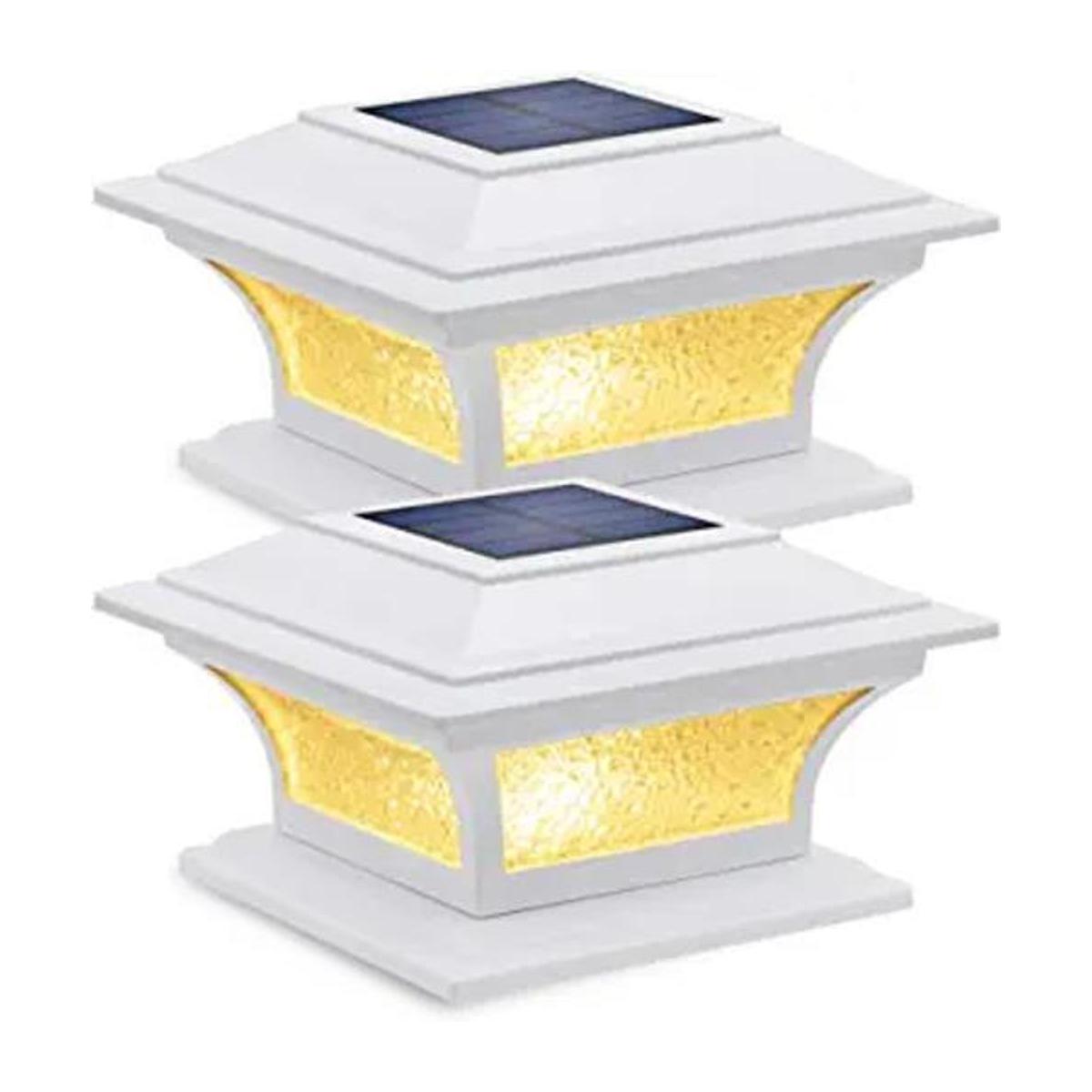 Siedinlar Luces solares para postes de vidrio para