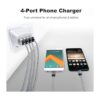 Sicodo Cargador de pared USB con 4 puertos 2 unidades_2