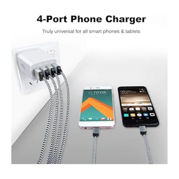 Sicodo Cargador de pared USB con 4 puertos 2 unidades_2