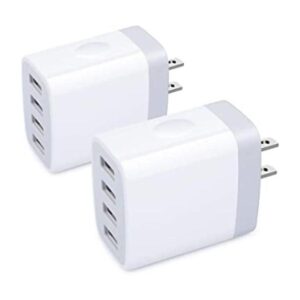 Sicodo Cargador de pared USB con 4 puertos 2 unidades_1