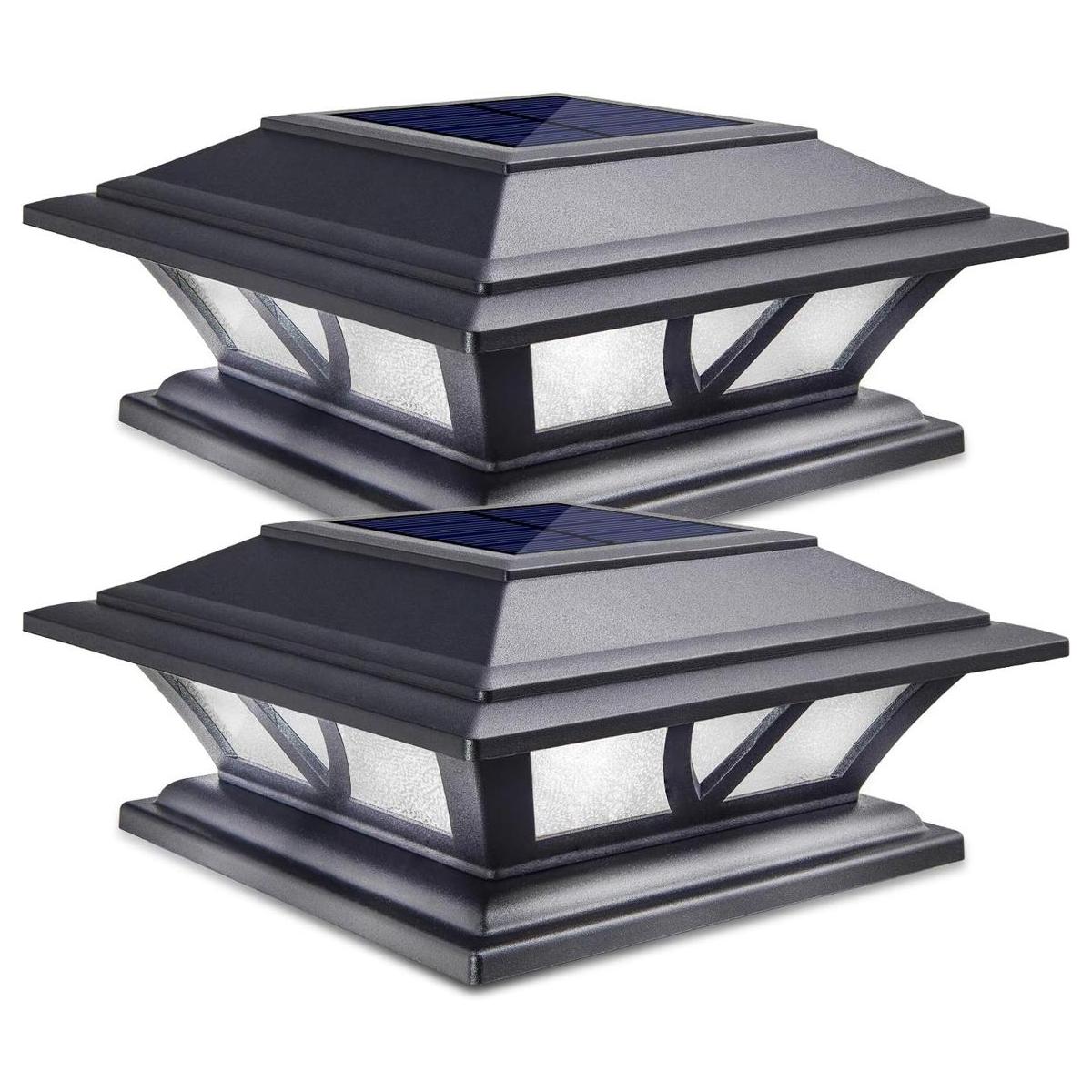 Siedinlar Luces solares para poste al aire libre 2 modos
