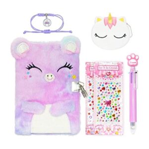 Sicbanna Diario de gatos para niñas con cerradura y_1