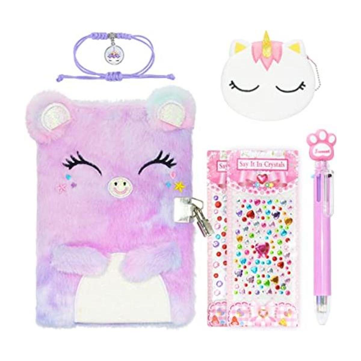 Sicbanna Diario de gatos para niñas con cerradura y