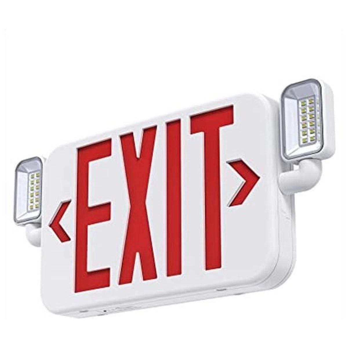 SiTiSFi Combo de luz LED de salida de emergencia con dos