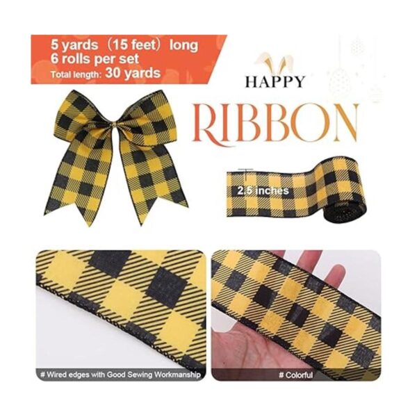 SiCai Ribbon 6 rollos de cinta de abeja de 30 yardas