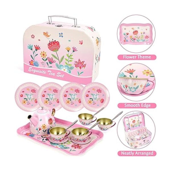 ShyLizard Juego de té para niñas pequeñas juego de fiesta_3