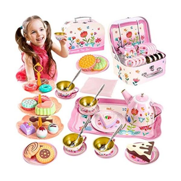 ShyLizard Juego de té para niñas pequeñas juego de fiesta_1