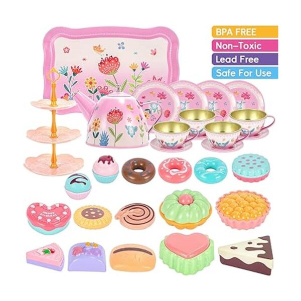ShyLizard Juego de té para niñas pequeñas juego de fiesta_2