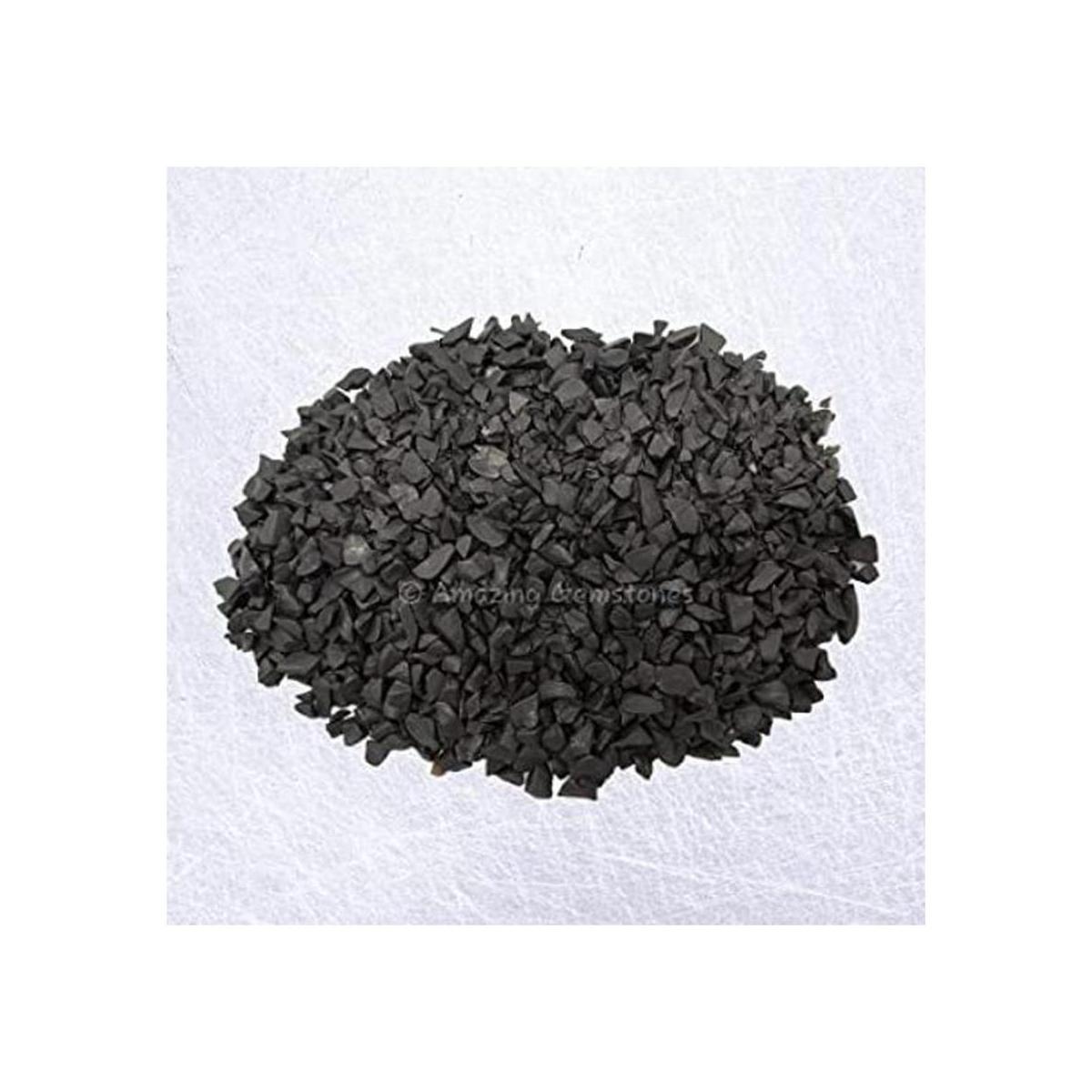 Shungite Mini cuentas de cristal con piedras preciosas