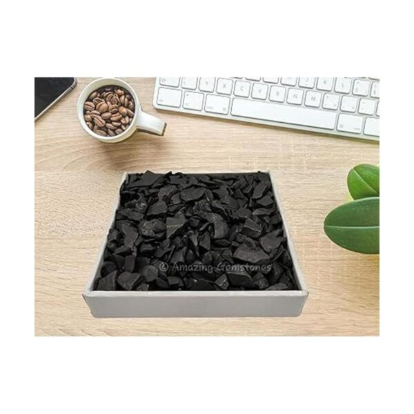 Shungite Mini cuentas de cristal con piedras preciosas_2