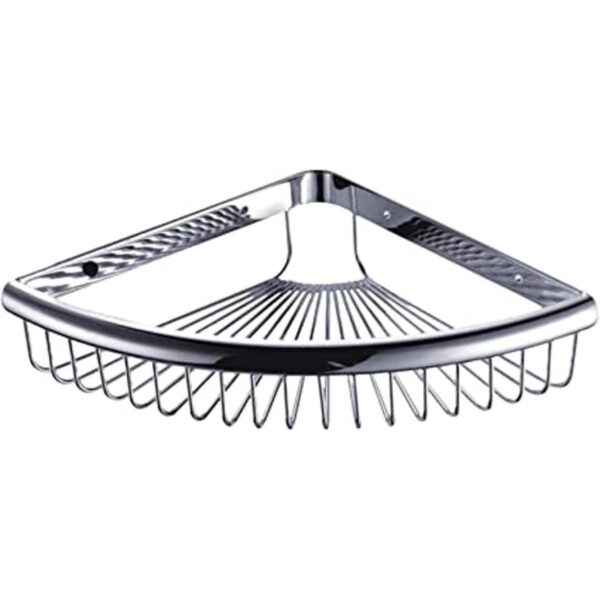 Shower Caddies Corner Shelf for Bathroom Brass Basket