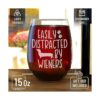 Shop4Ever Taza de vino grabada con texto en inglés_2