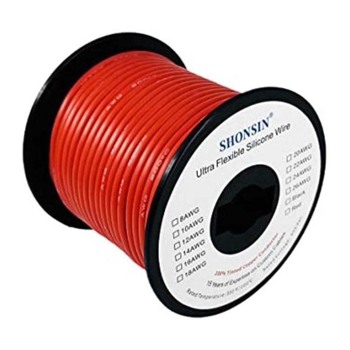 Shonsin Bobina de alambre de silicona de calibre 12 de 50