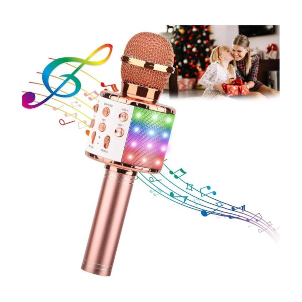ShinePick Micrófono de karaoke inalámbrico Bluetooth 4 en_1