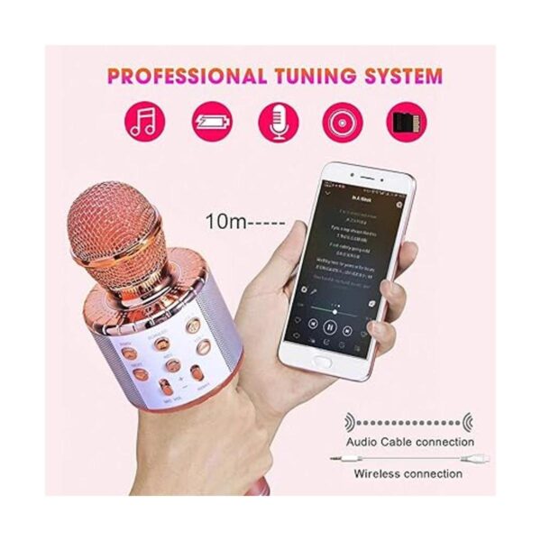 ShinePick Micrófono de karaoke inalámbrico Bluetooth 4 en_5