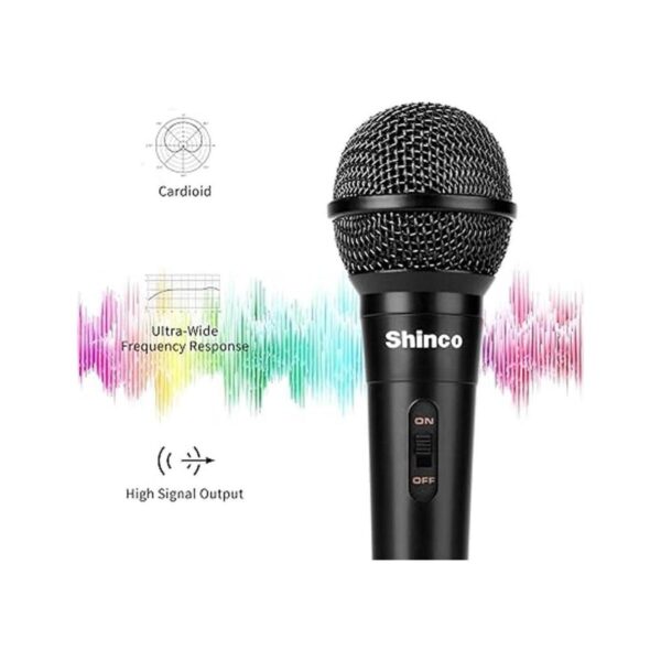 Shinco Micrófono de mano con cable micrófono vocal_2