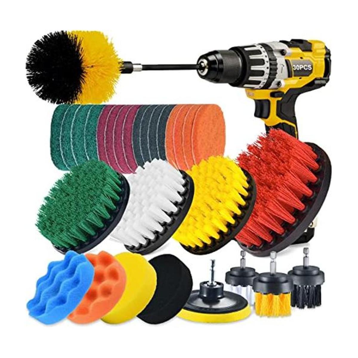 Shieldpro Juego de accesorios de cepillo de taladro de 30