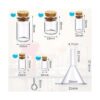 Sherli 45 mini botellas de vidrio con 50 tornillos para