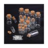 Sherli 45 mini botellas de vidrio con 50 tornillos para