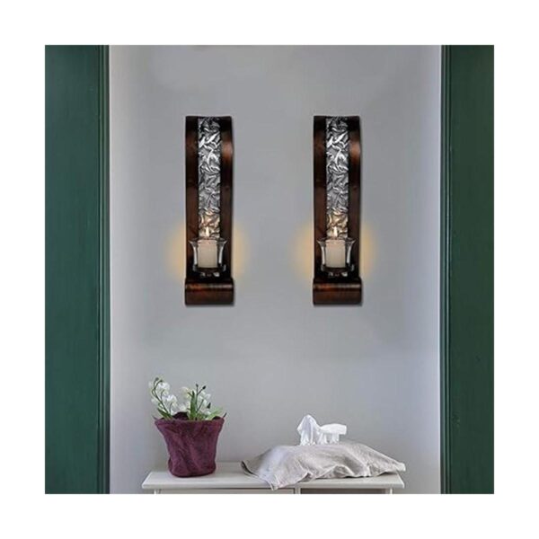 Shelving Solution Aplique de pared con portavelas de té
