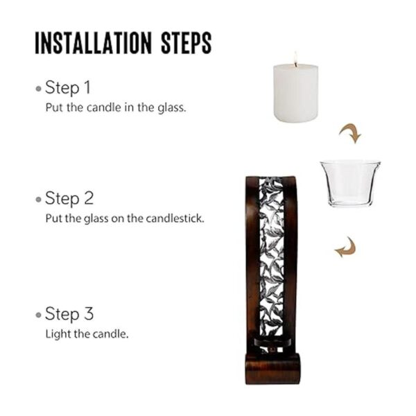 Shelving Solution Aplique de pared con portavelas de té