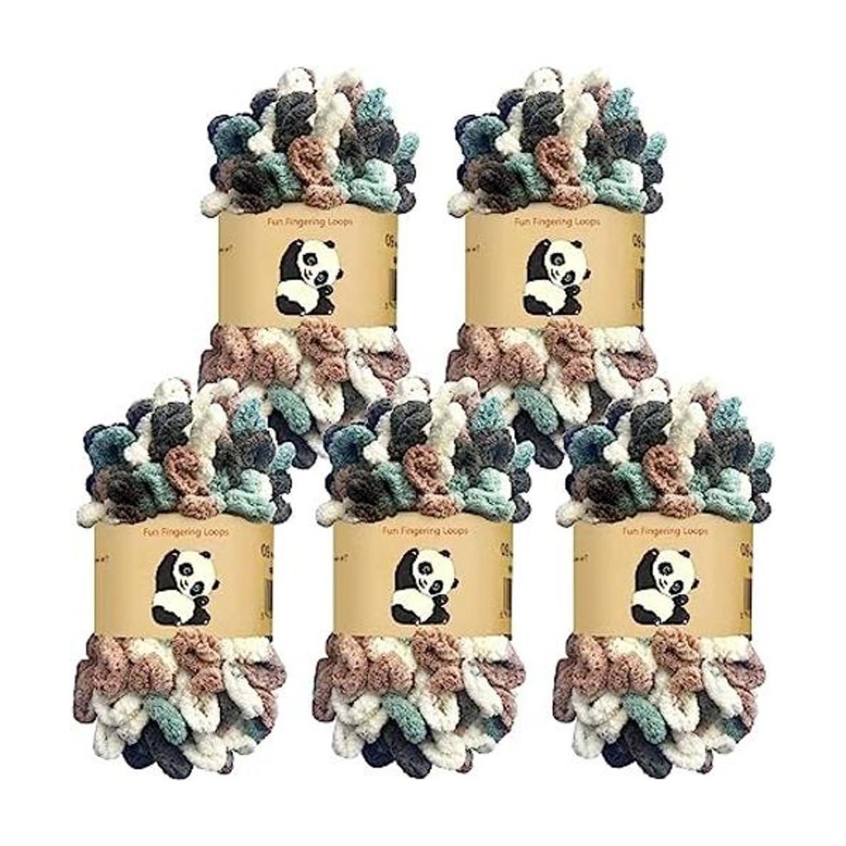 Shenlin Paquete de 5 hilos hilo de felpilla grueso para