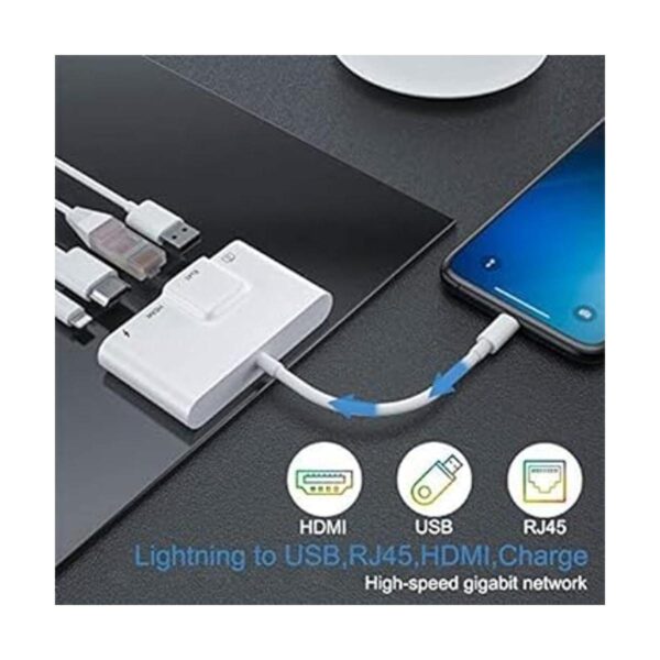 Sharllen Adaptador Ethernet RJ45 4 en 1 Lightning a HDMI_4